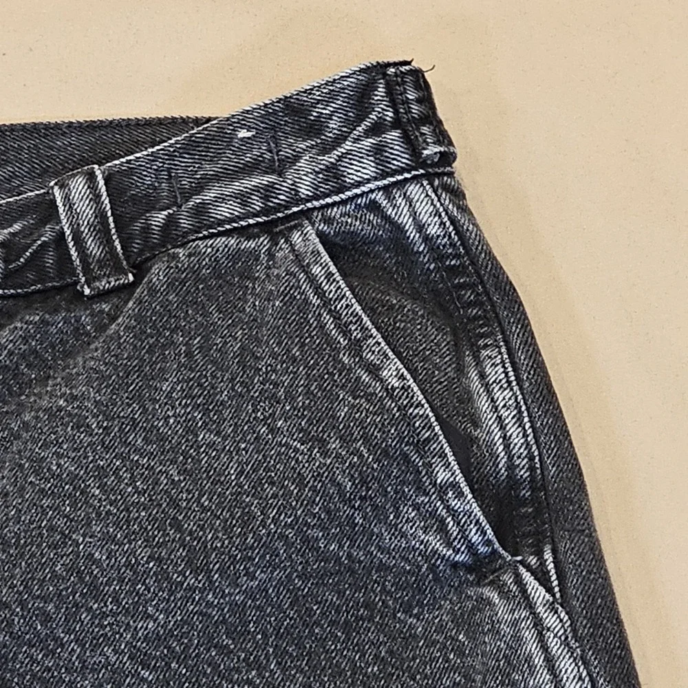 Madewell Womens Low Slung Straight Cargo Jeans Ranney Wash Snap Pockets‎ Size 26